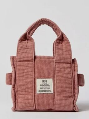 BDG Serena Pink Corduroy Mini Tote